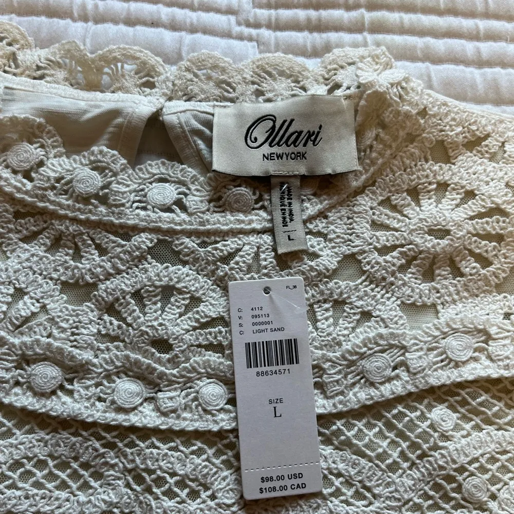 Ollari Dori Ruffle-Sleeve Crochet Top - Image 7