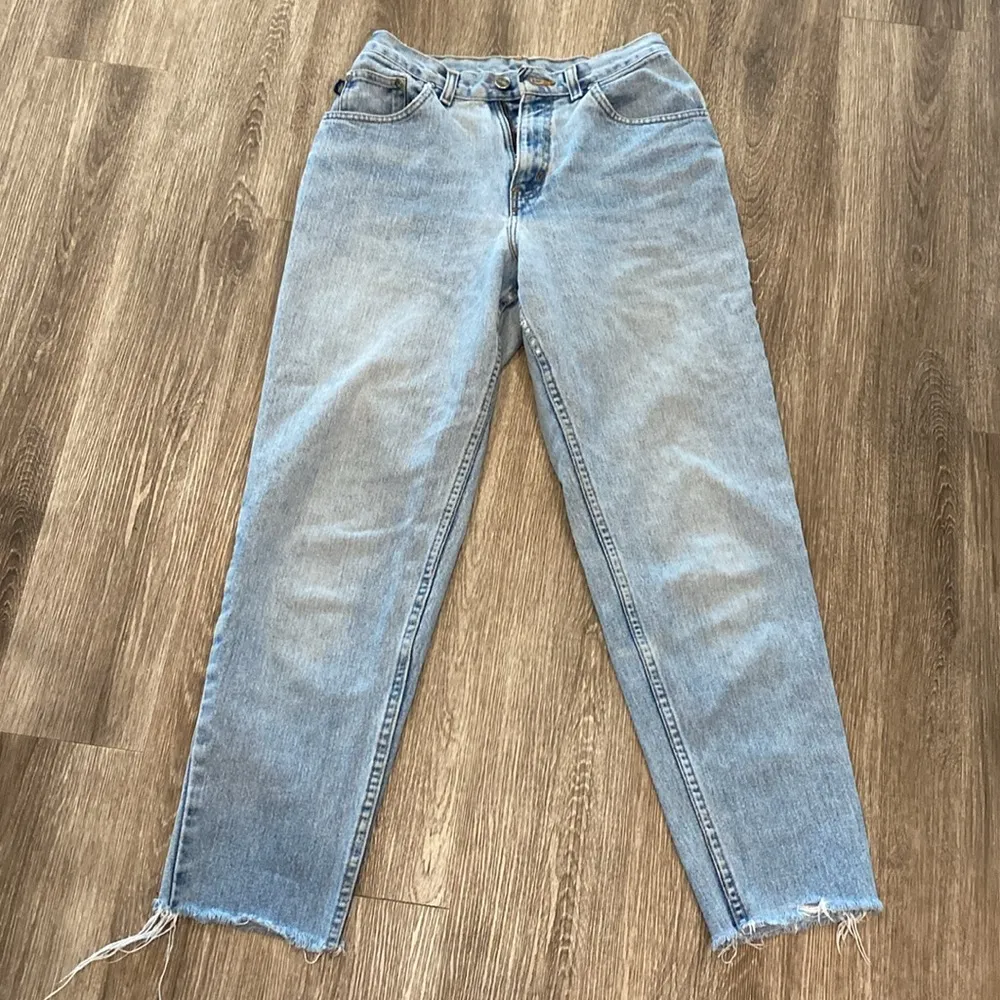 Vintage 90s chic high waisted tapered straight leg mom jeans ankle length 2 / 26 Blue - Image 5