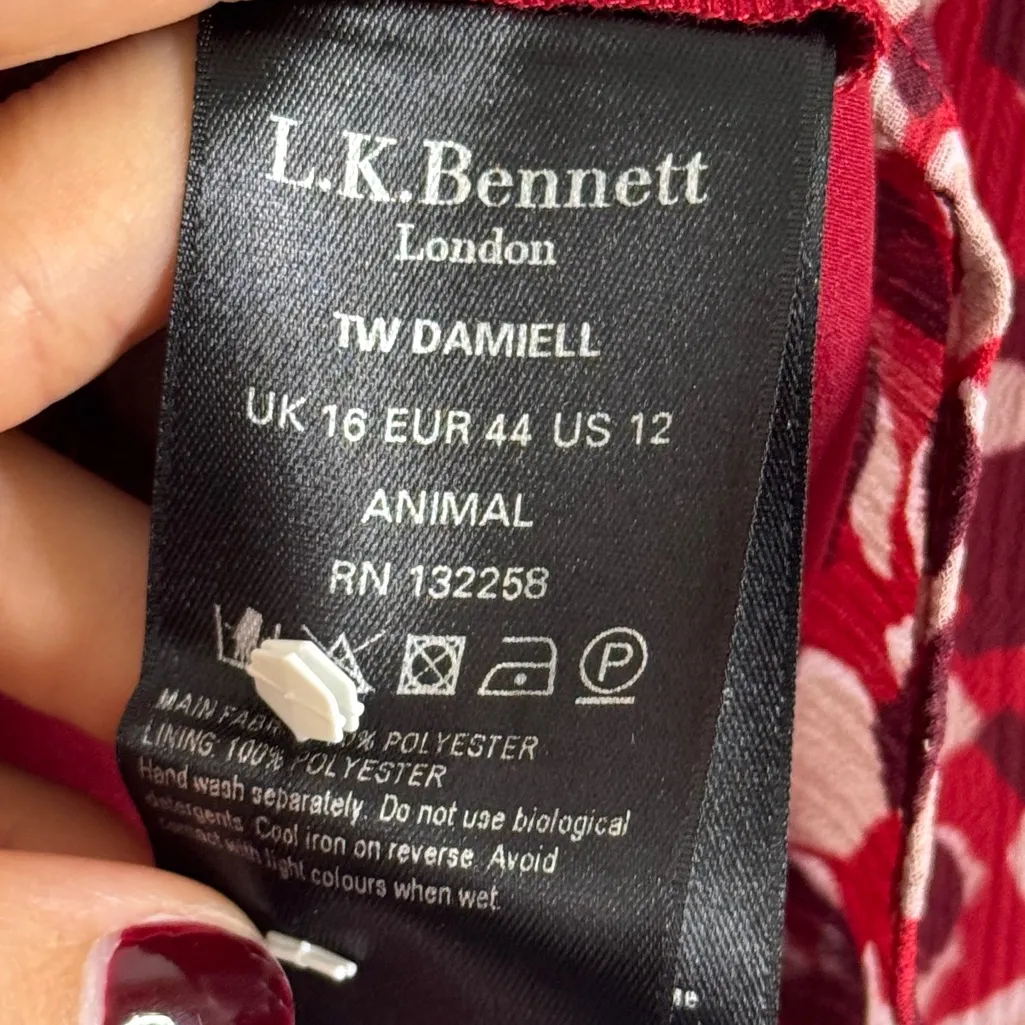 L.K.Bennett Damiell Animal-Print Blouse - Image 8