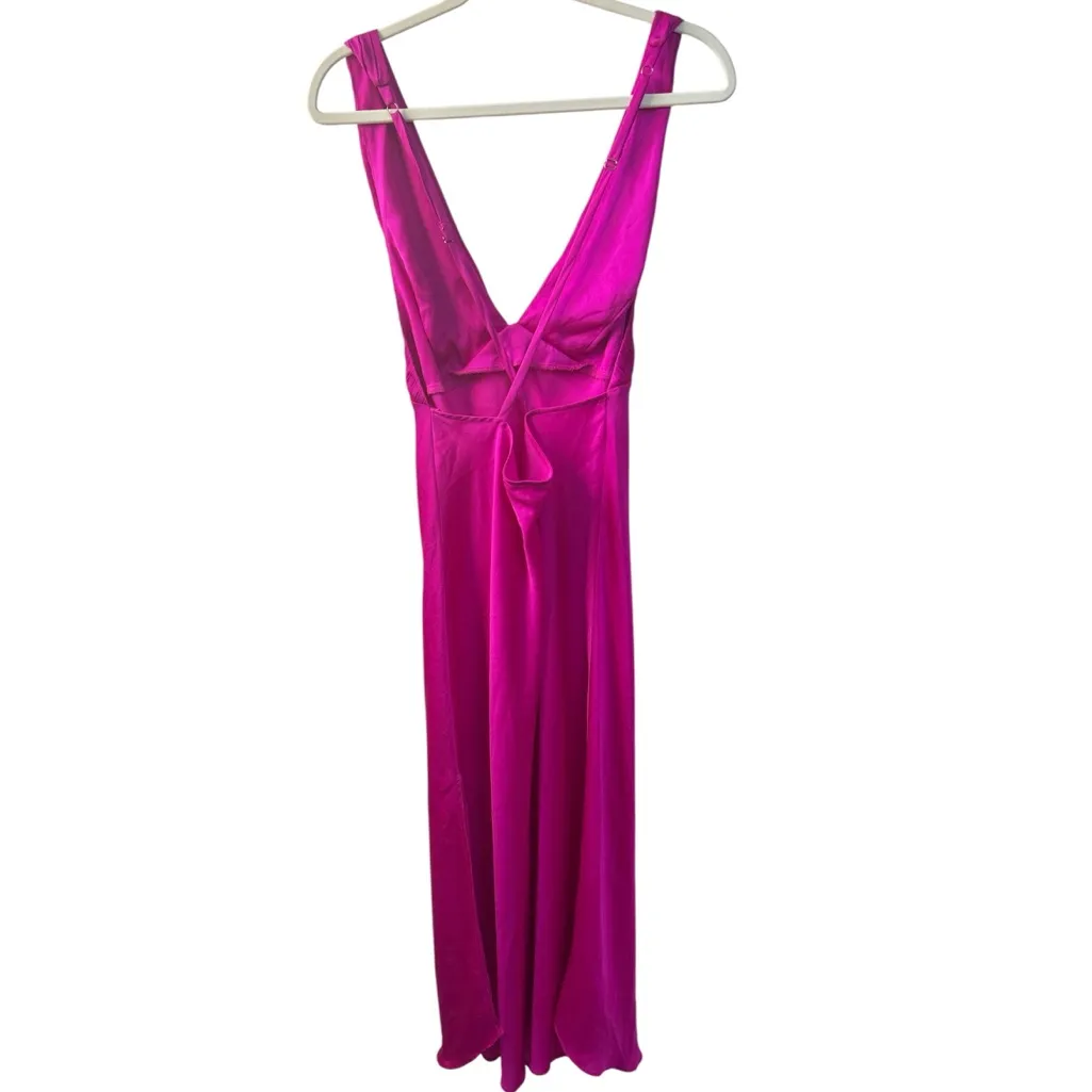 Free People Intimately Pleats Please Midi Slip in Orchid Pink Boho Size Medium - Image 5