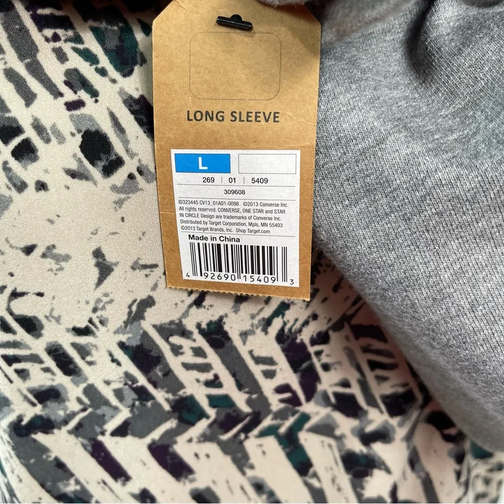 Converse One Star Grey Pullover Sweater Size Large - Image 7