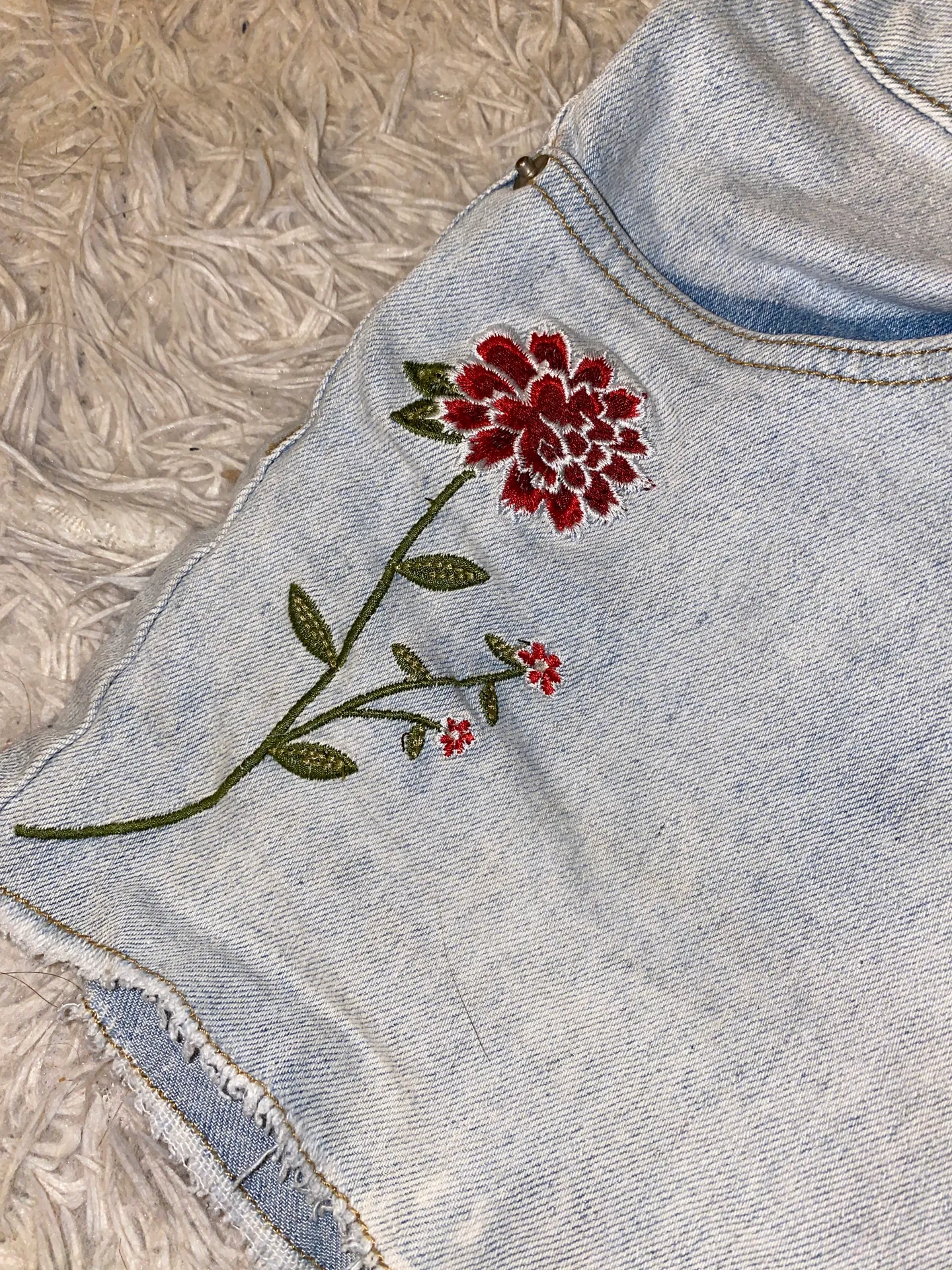 Embroidered Flower Shorts Multi Size 6 - Image 3