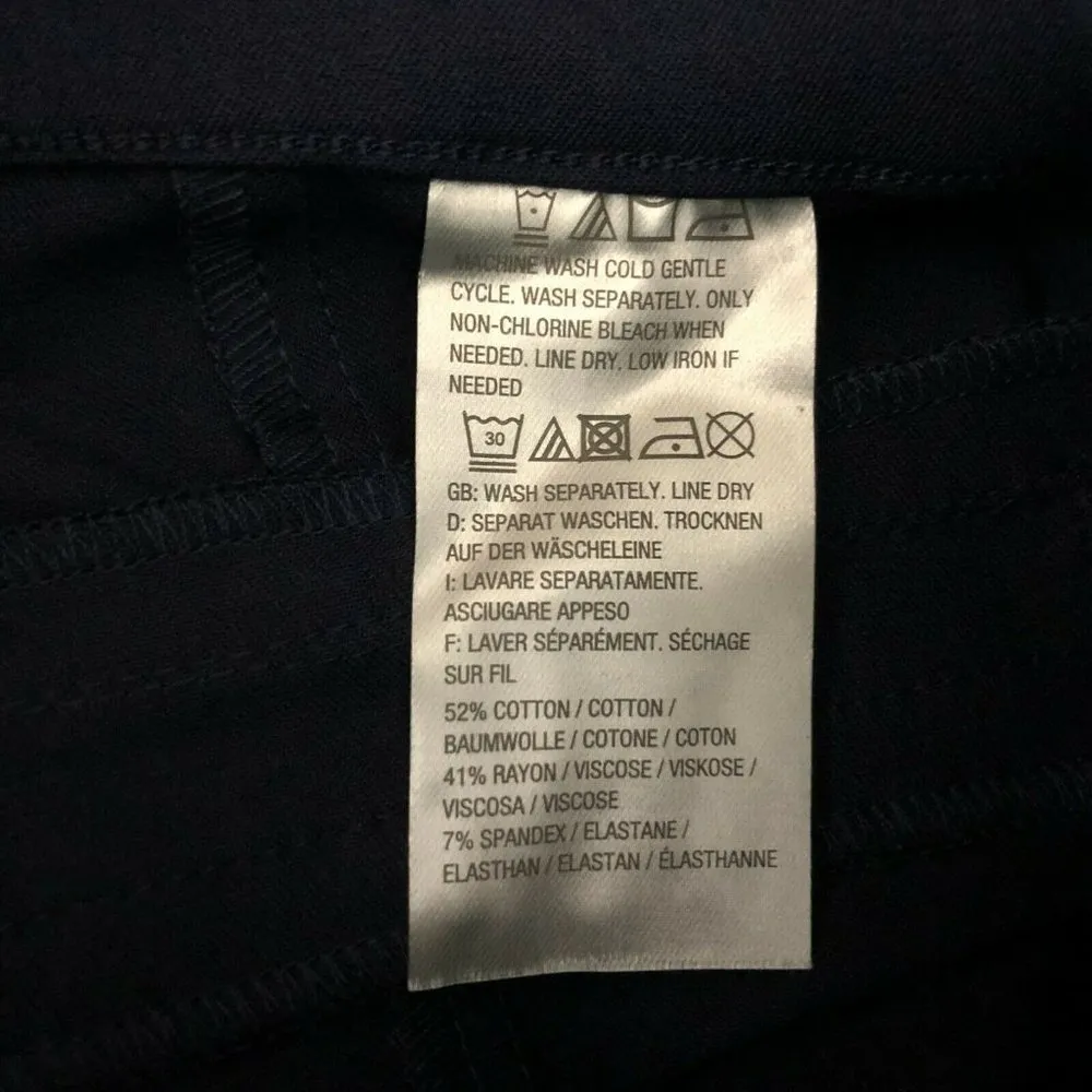 Isaac Mizrahi Live! Petite 24/7 Stretch Wide Waistband Ankle Pants Navy Blue 0P - Image 4