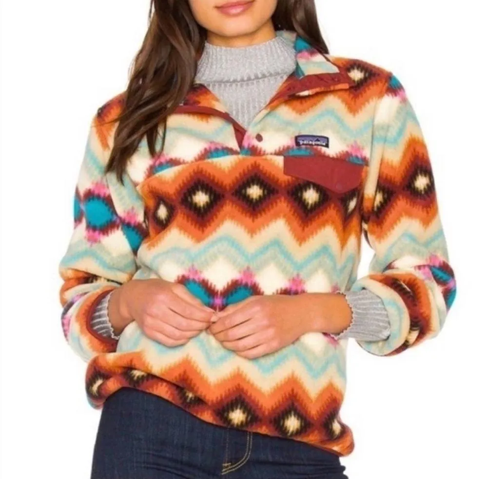 Patagonia  Synchilla Snap-T Fleece Pullover Jacket Timber Twist Aztec Size XS - Image 2