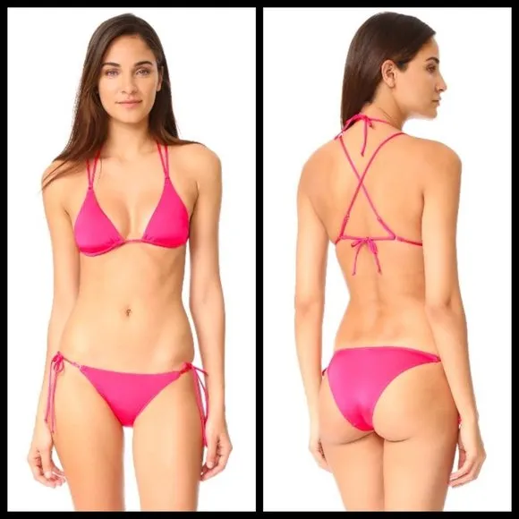 💕L'AGENT by AGENT PROVOCATEUR💕 Robbie Bikini TOP Pink Size M - Image 2
