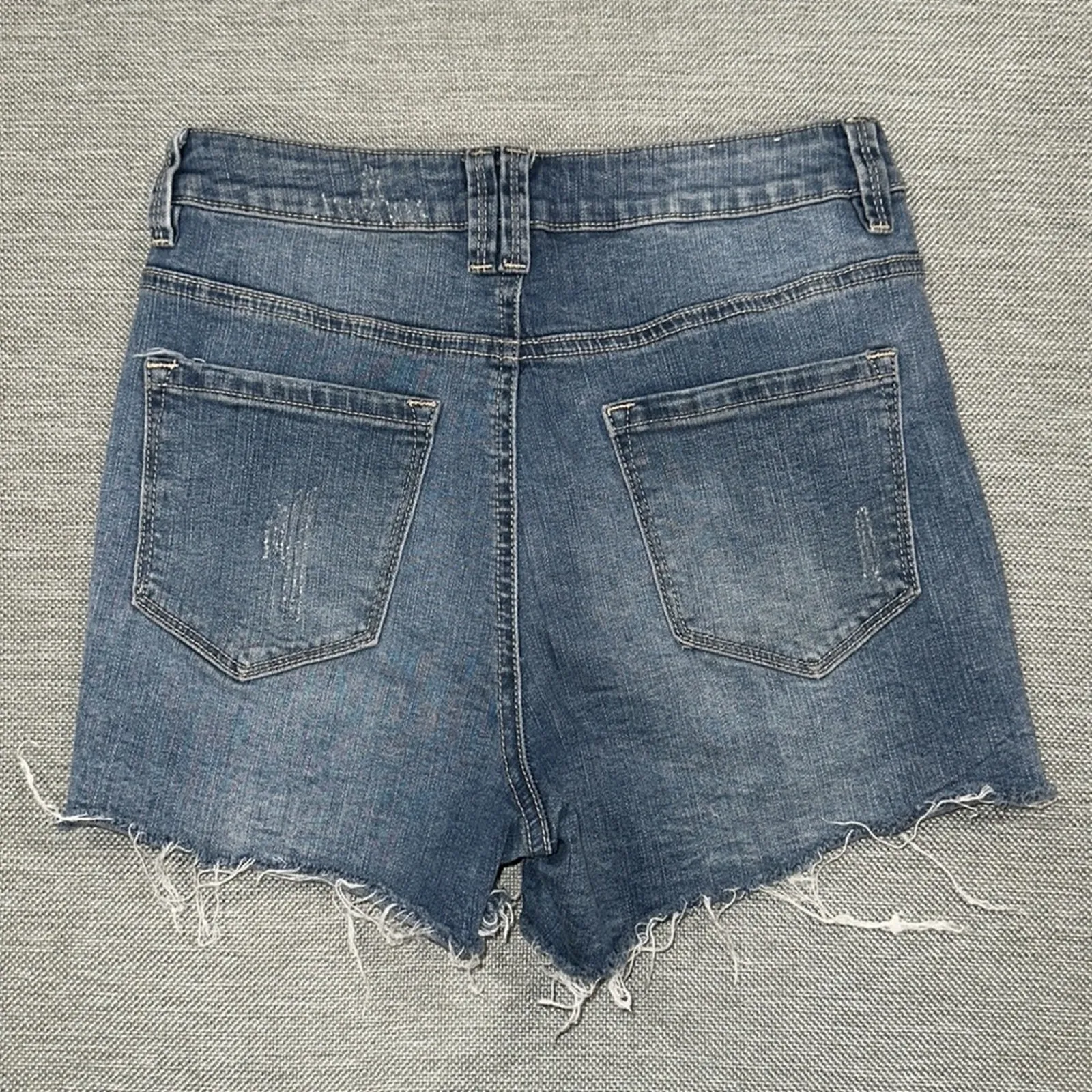 Altar’d State button fly distressed high waisted denim shorts size 27 - Image 3