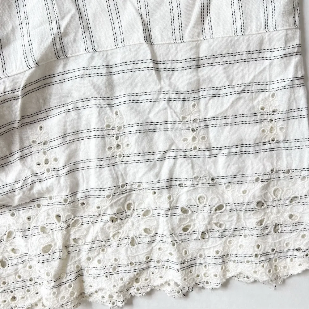 AE Outfitters Striped Wide Leg Eyelet Cropped Pants - Image 8