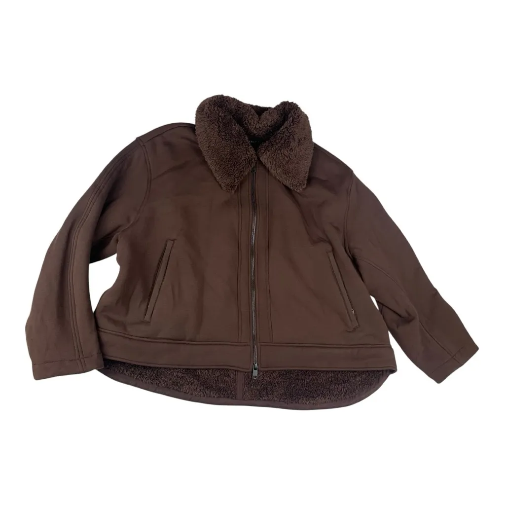 Athleta women's 2x westbound Sherpa Chocolate Fleece Outerwear jacket - Image 2