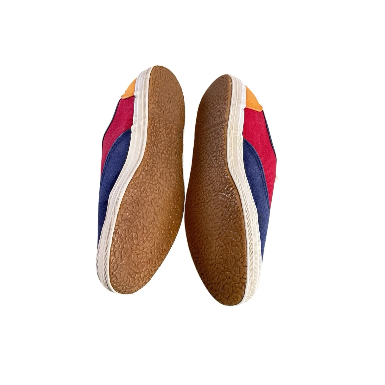 Vtg Keds Champion Sneakers Women 7.5  M Shoes Blue Orange Red Canvas Nautical - Image 3