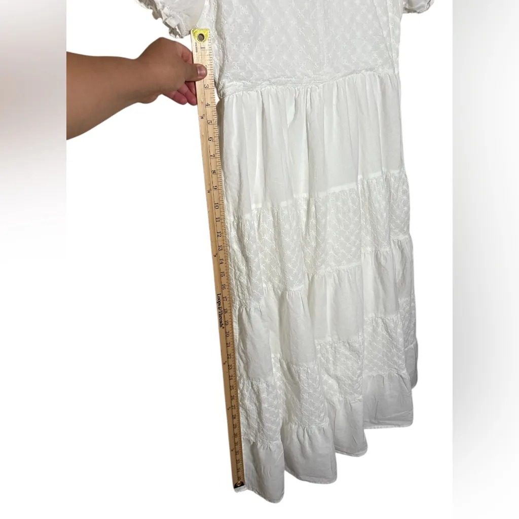 Mikarose White Maxi Dress,Size L, 100% Cotton - Image 7