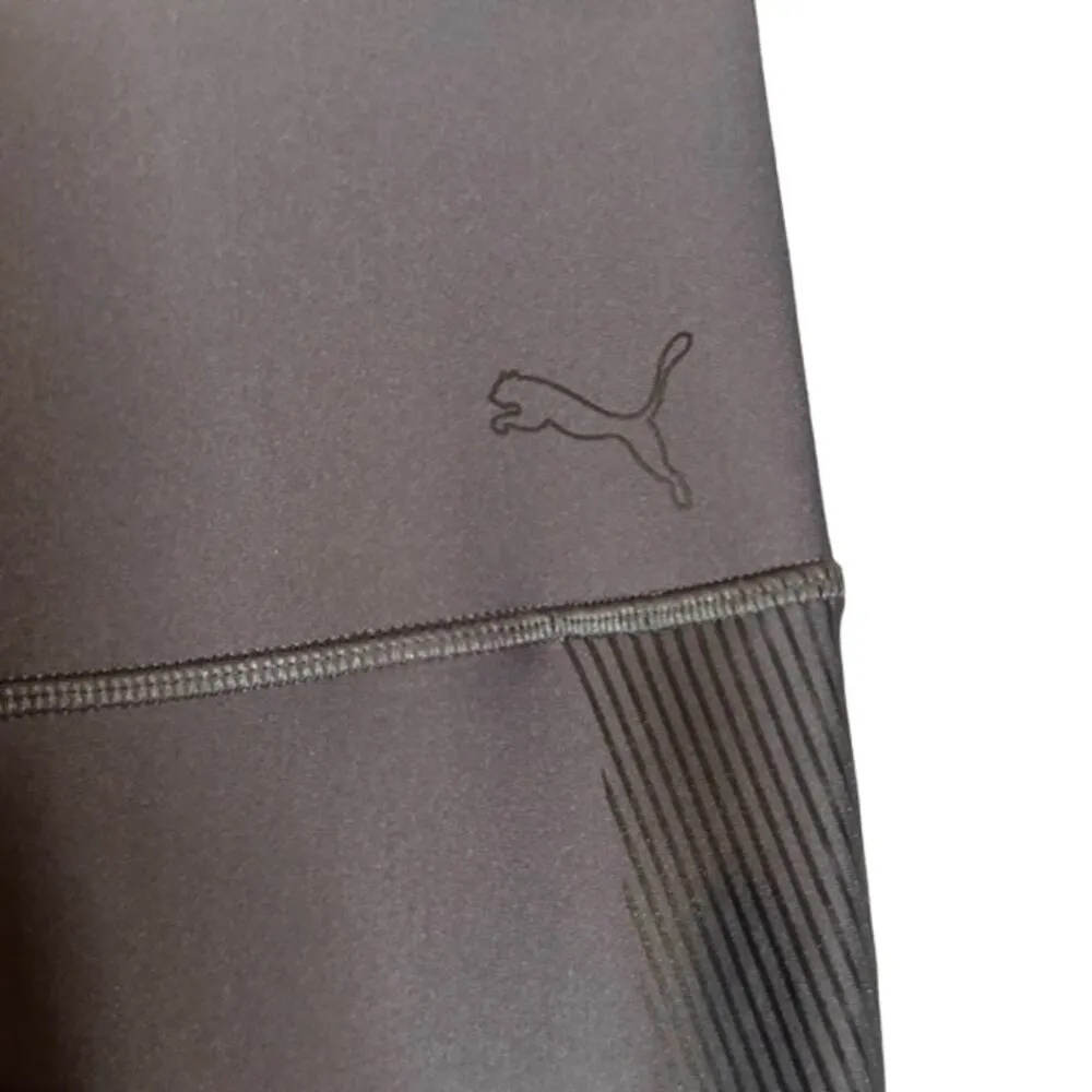 Puma Gray Athletic Fitted Running Stretch Casual Leggings Women Sz S - Image 7