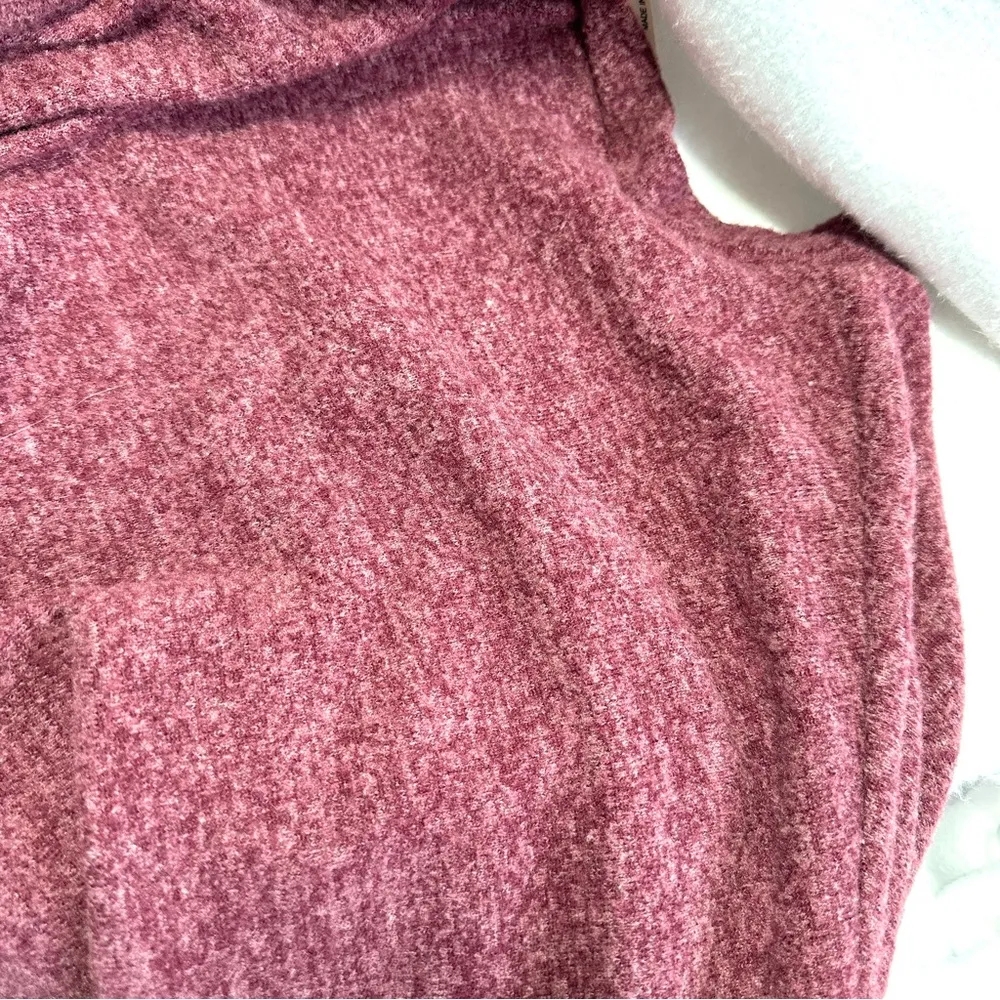 Zenana Burgundy Pullover Top Sweater L Stretchy Drop Shoulder Soft Long Sleeve - Image 8