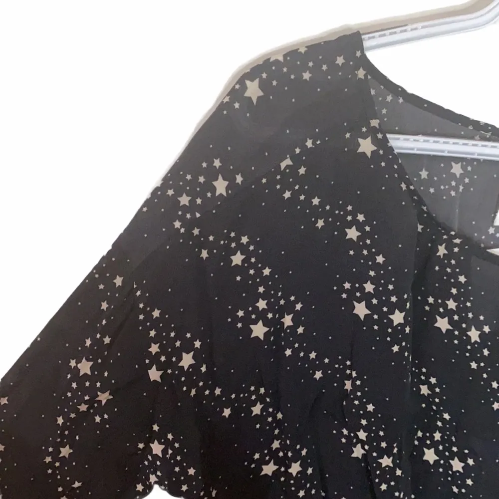 Figue Ani star print draped asymmetrical hem tunic size M Size M - Image 39