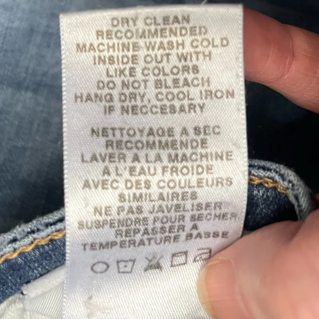 Joe’s Jeans Blue Denim Raw Hem Flawless The Charlie High Rise Pants Size 31 Fall - Image 7