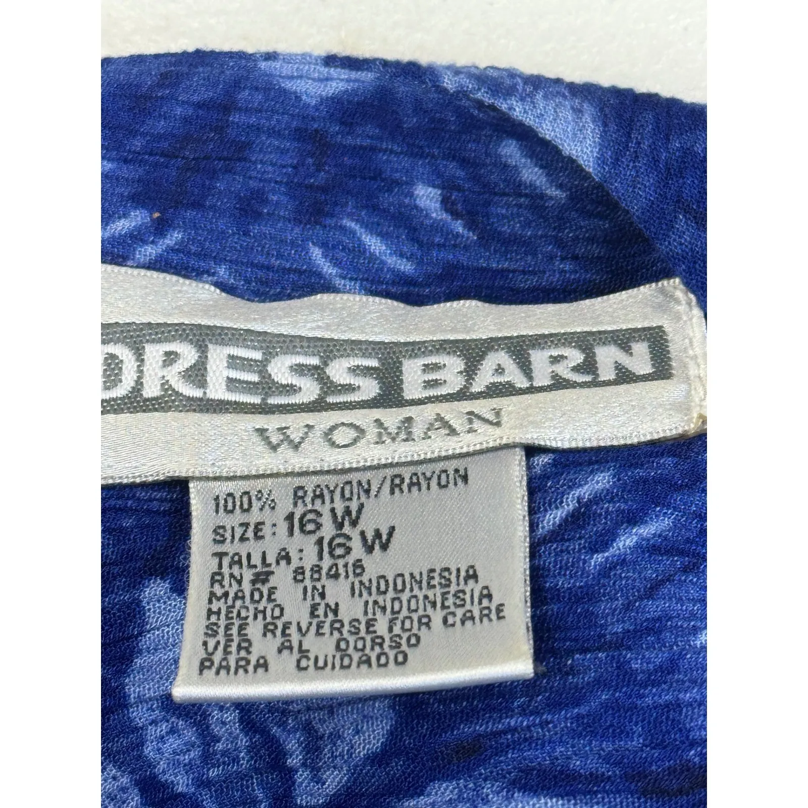 Dress Barn Woman Blue Floral Rayon Dress  ‎ Maxi Size 16W Outfit - Image 6