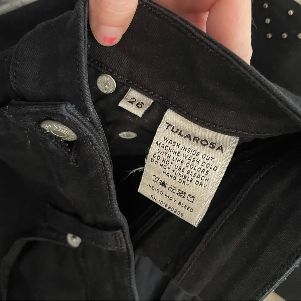 Tularosa Crissi Skinny Jeans Black Side Studded Mid Rise Revolve 26 - Image 10