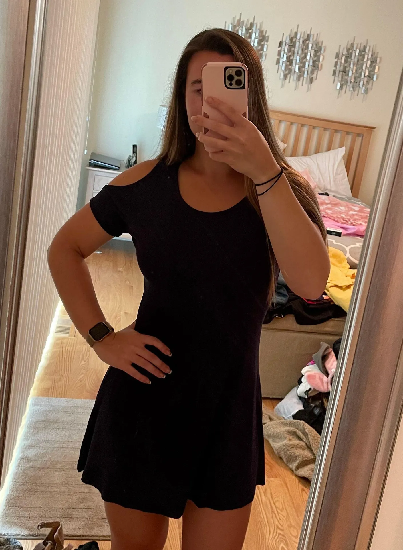 Cold Shoulder Fit And Flare Dress - Image 2