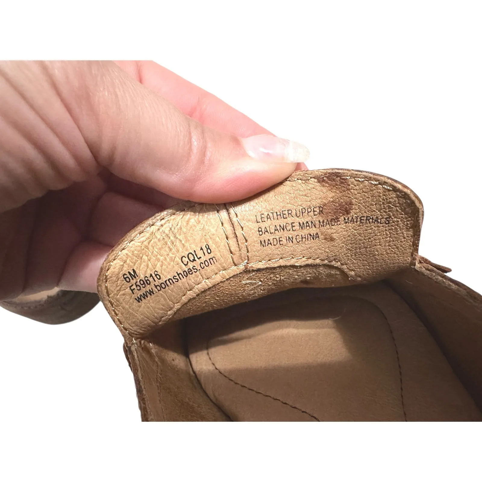 Born‎ women's Graham mule Leather Brown Penny Loafer Slides Shoes size 6 - Image 6