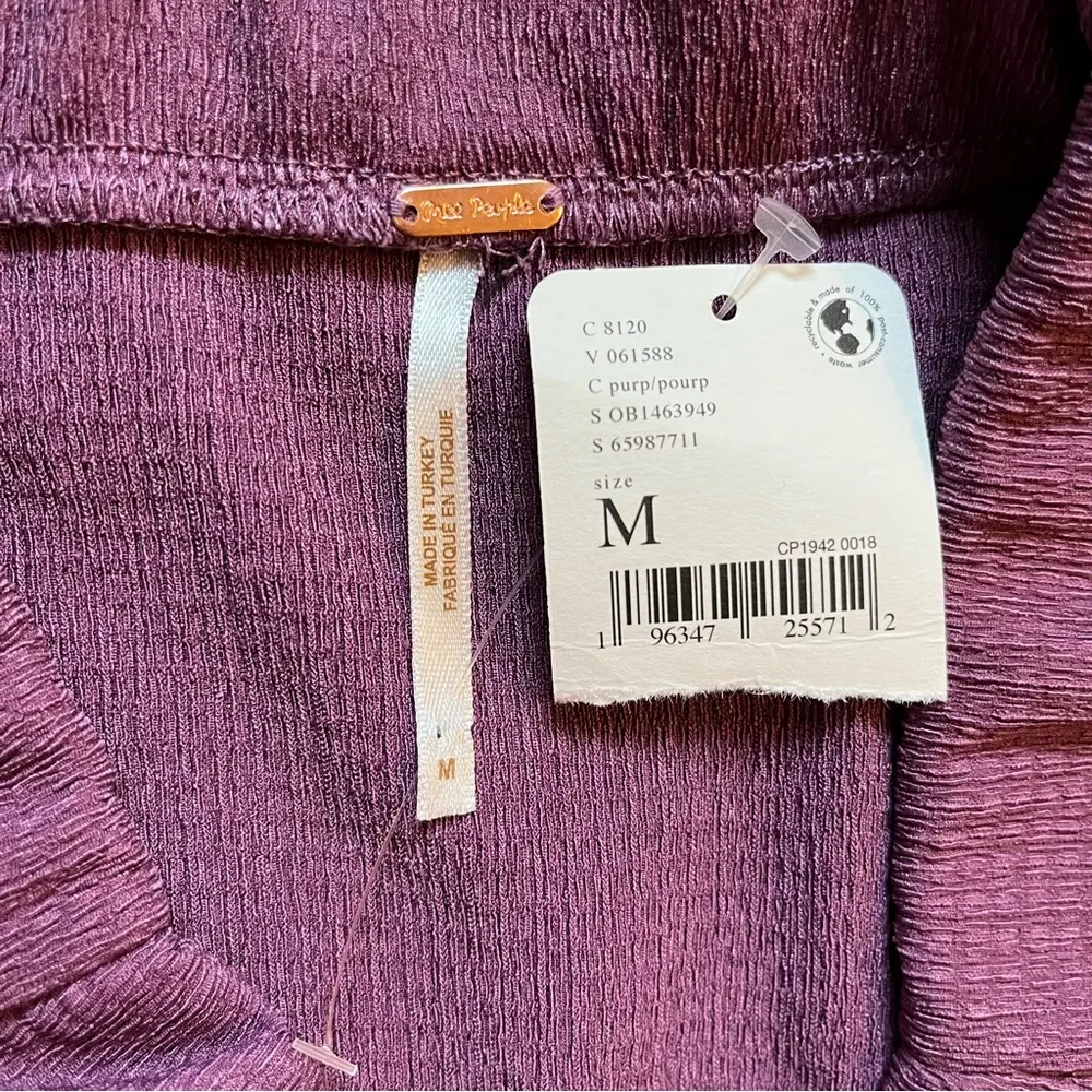 Free People Women's Angie Wrap Skirt in Purple size medium - Image 4