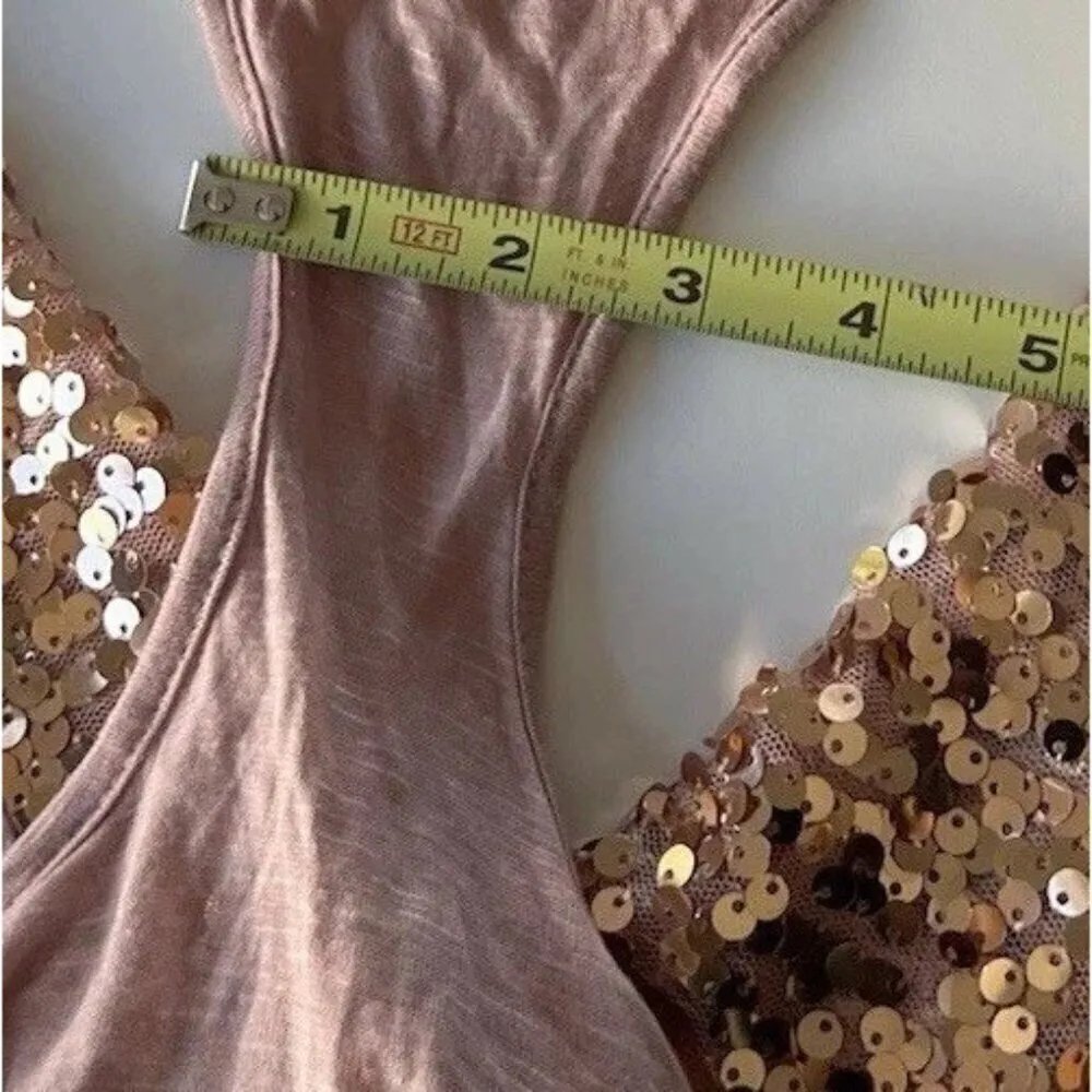 Golden State Los Angeles Women’s Pink Peach Shiny Blouse Top Size Small - Image 5