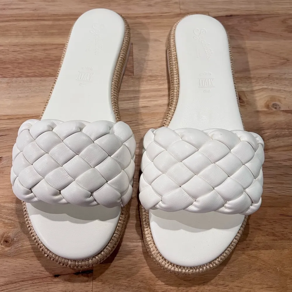 Seychelles Bellisima Slide Sandal White Women's Sz 10 Luxury Soft Leather Italy - Image 7
