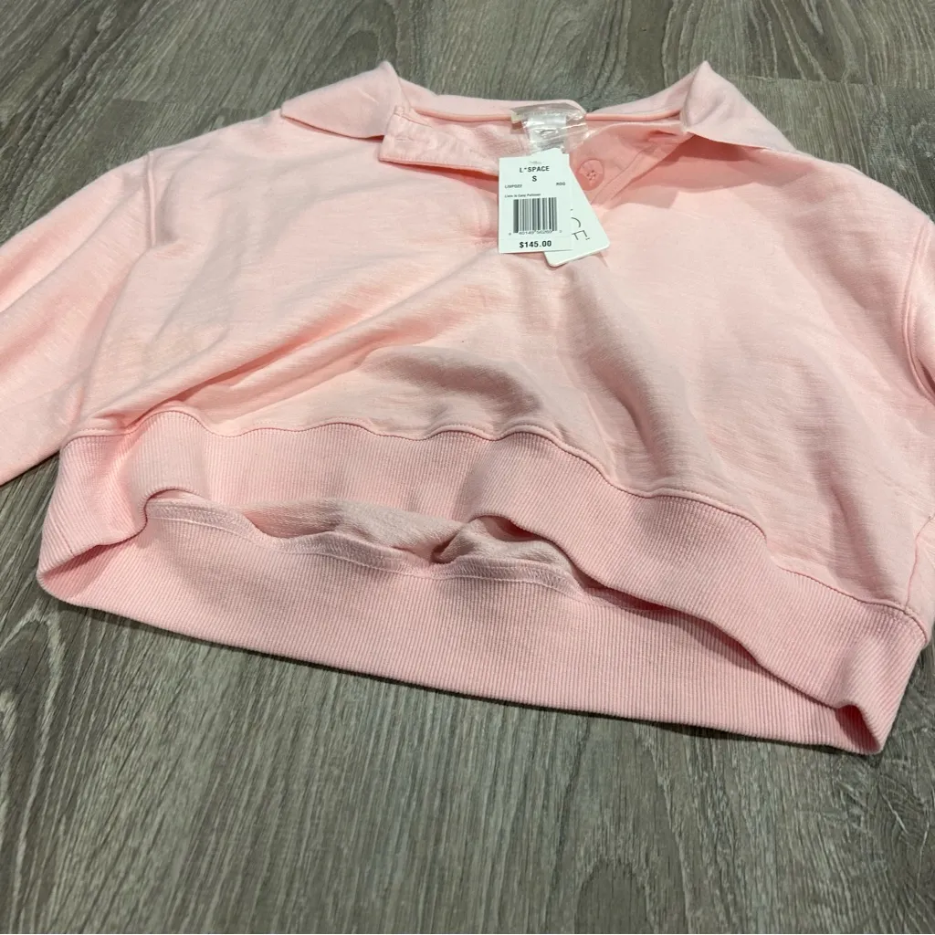 L*Space Revolve Livin' Is Easy Light Pink Pullover - Image 7