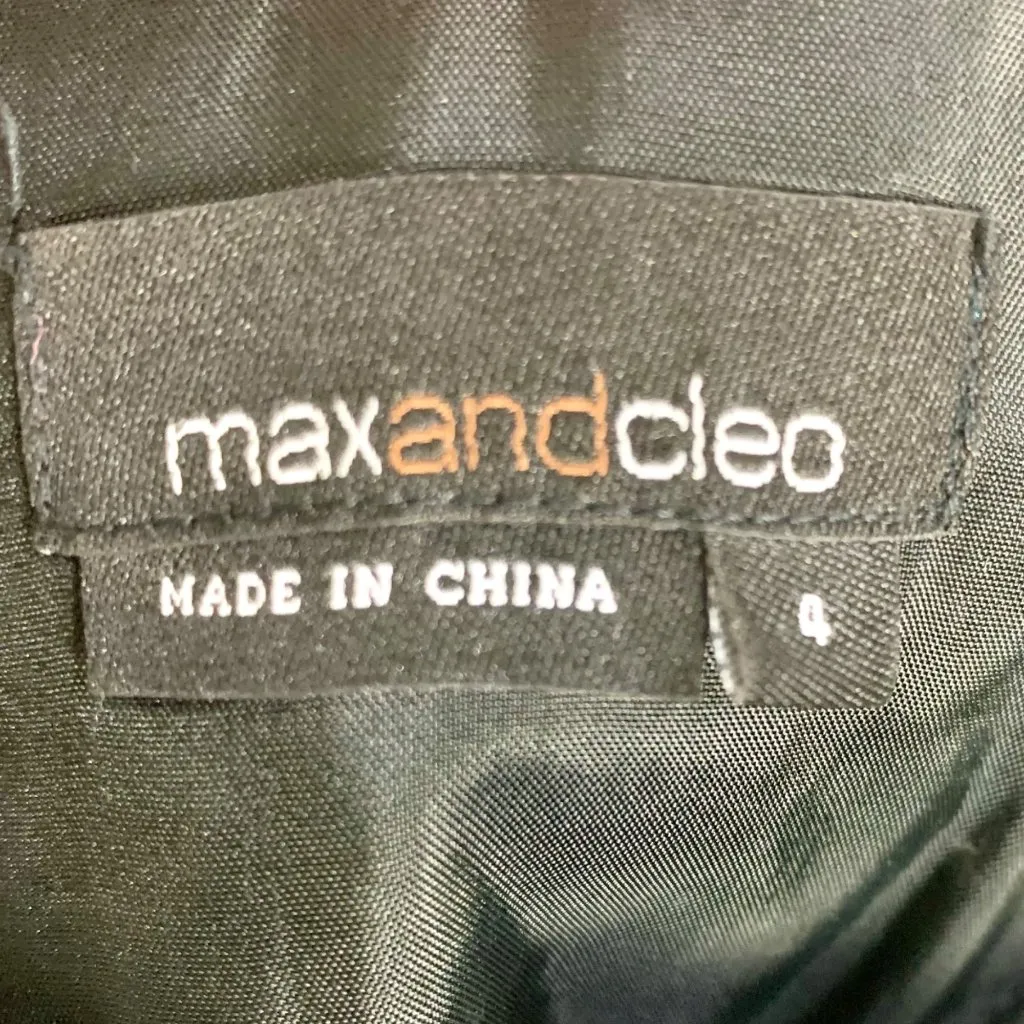 Strapless Pleated Bubble Hem Mini Cocktail Dress Fit Flare Size 4 Purple Taffeta - Image 7