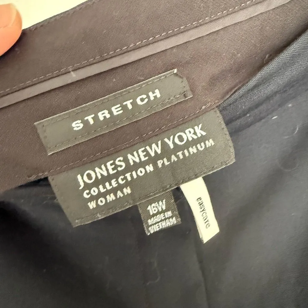 Jones New York Women’s 16W Black Stretch Dress Pants Career Office Core - Image 2