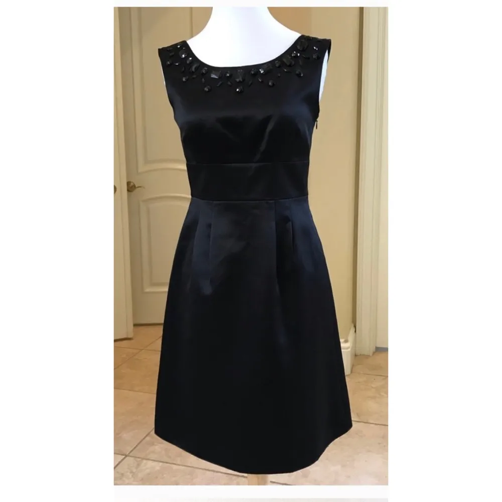Ann Taylor LOFT Black Beaded Sheath Dress - Image 2