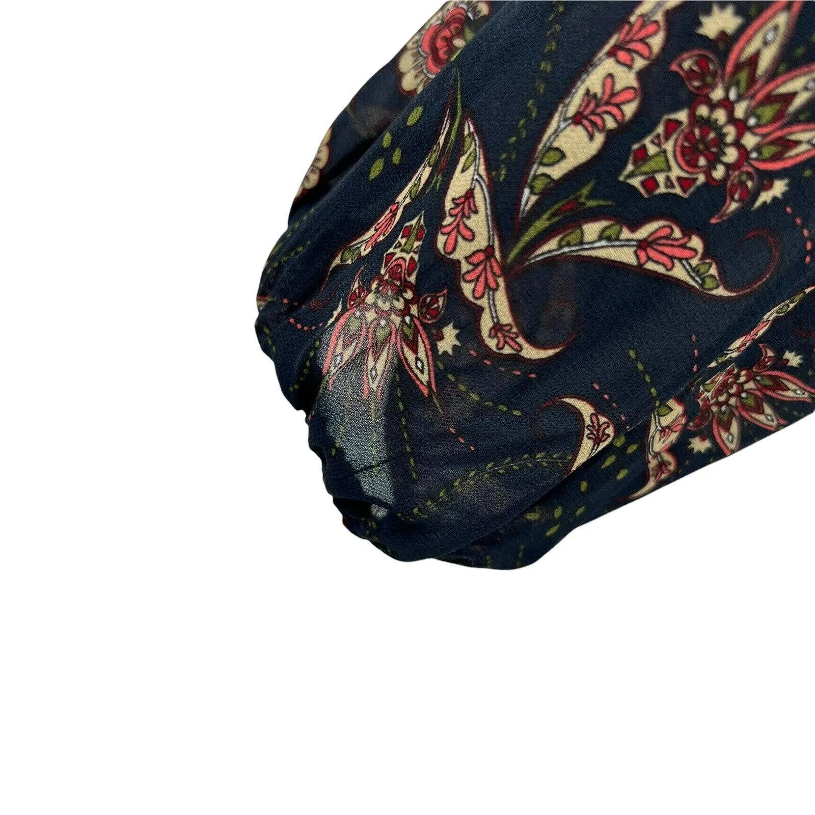 Lost + Wander‎ Blue Floral Crop Size Small - Image 3