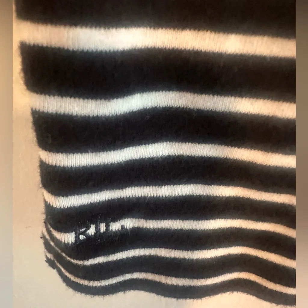 Ralph Lauren Ribbon-Sleeve Striped Boatneck Top Sz M - Image 5