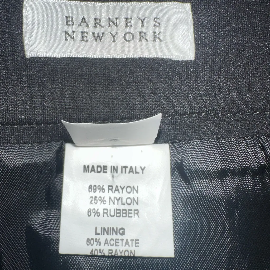 Barney’s‎ New York Made In Italy Lined Mini Skirt Black EUC Size EU 44 (US 10) - Image 4