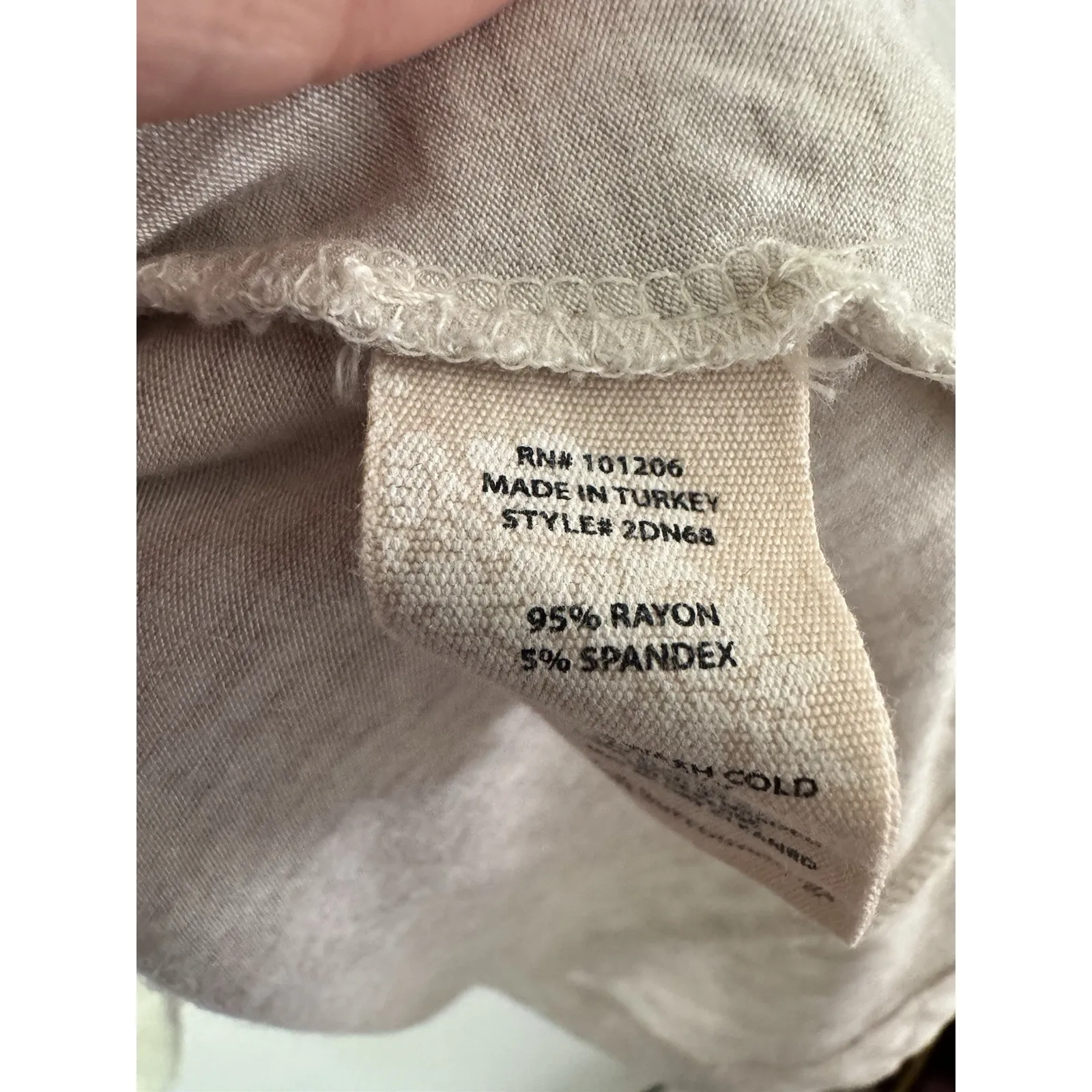 Soft Surroundings Stretchy Beige Pullover Long Sleeve T-Shirt Women’s Size XL - Image 5