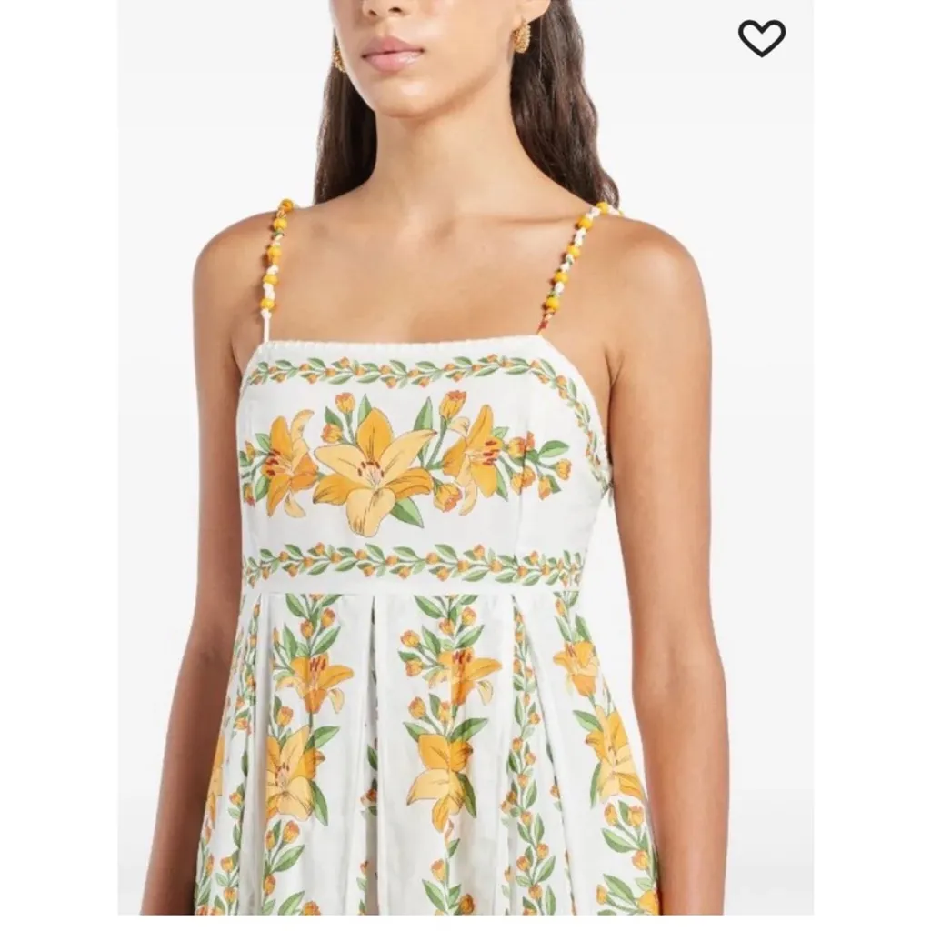 NWOT FARM Rio Off-White Tropical Lightness Floral Sleeveless sundress Maxi sz S - Image 10