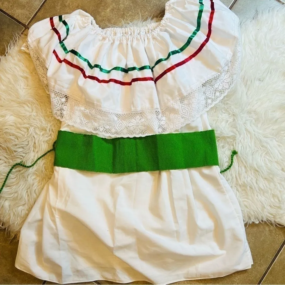 JUST BELT Mexican green traditional belt 16 de Septiembre fiesta / 5 de mayo - Image 5