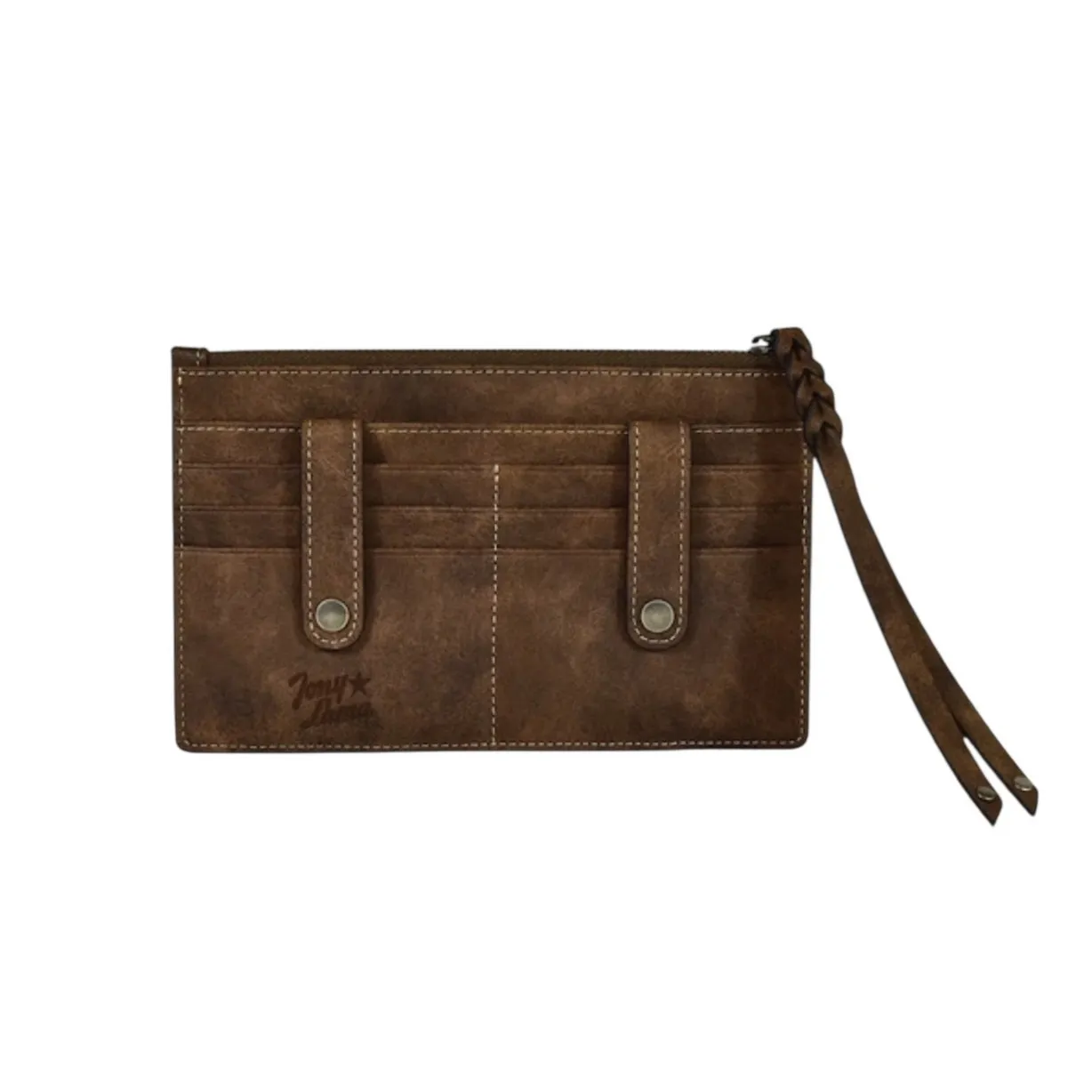 NWT! Tony Lama Weathered Boot Stitched Embroidery Accent Western Wallet - Image 2