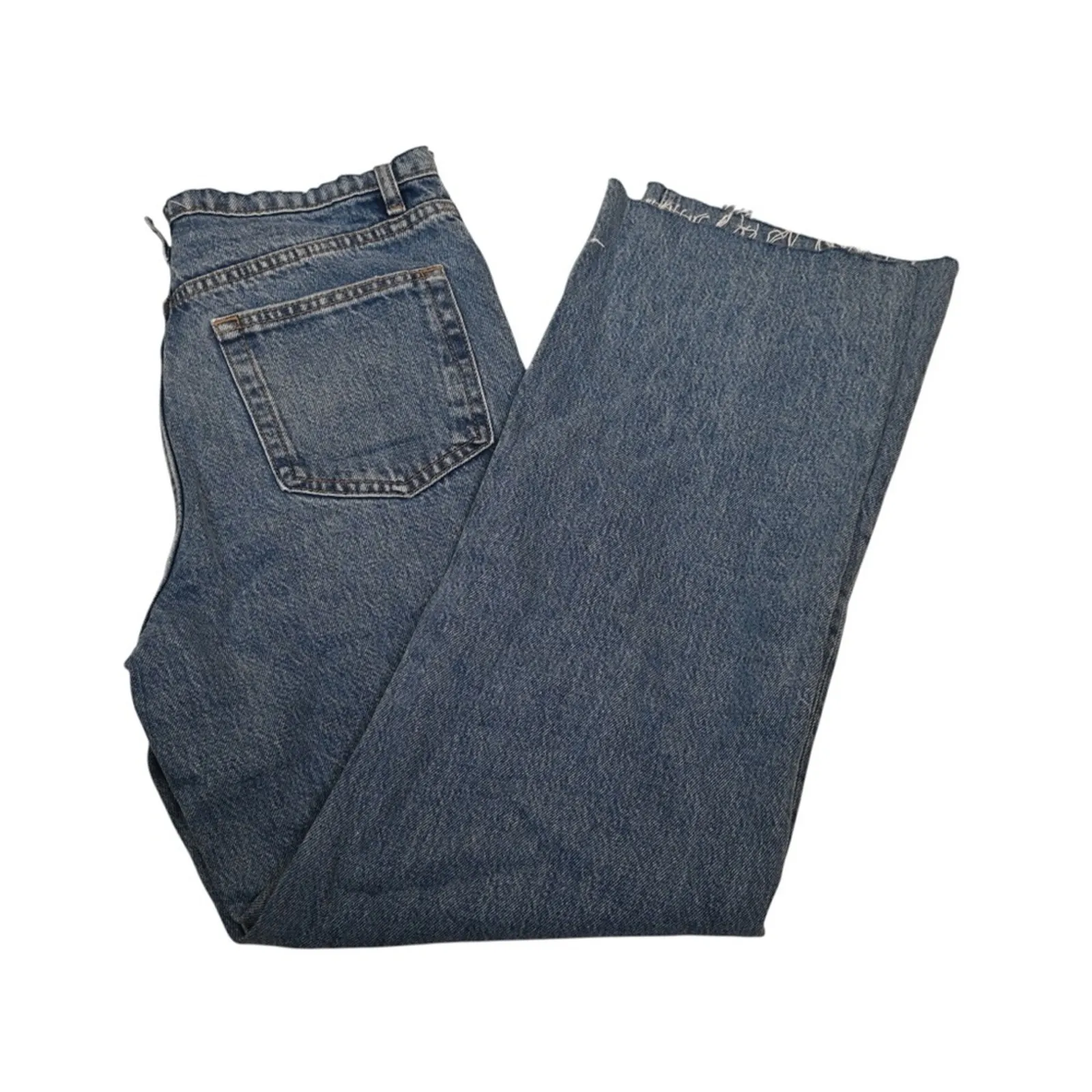 Reformation Womens 28 Mariah Cut Off Waistband Straight Jean NEW - Image 4