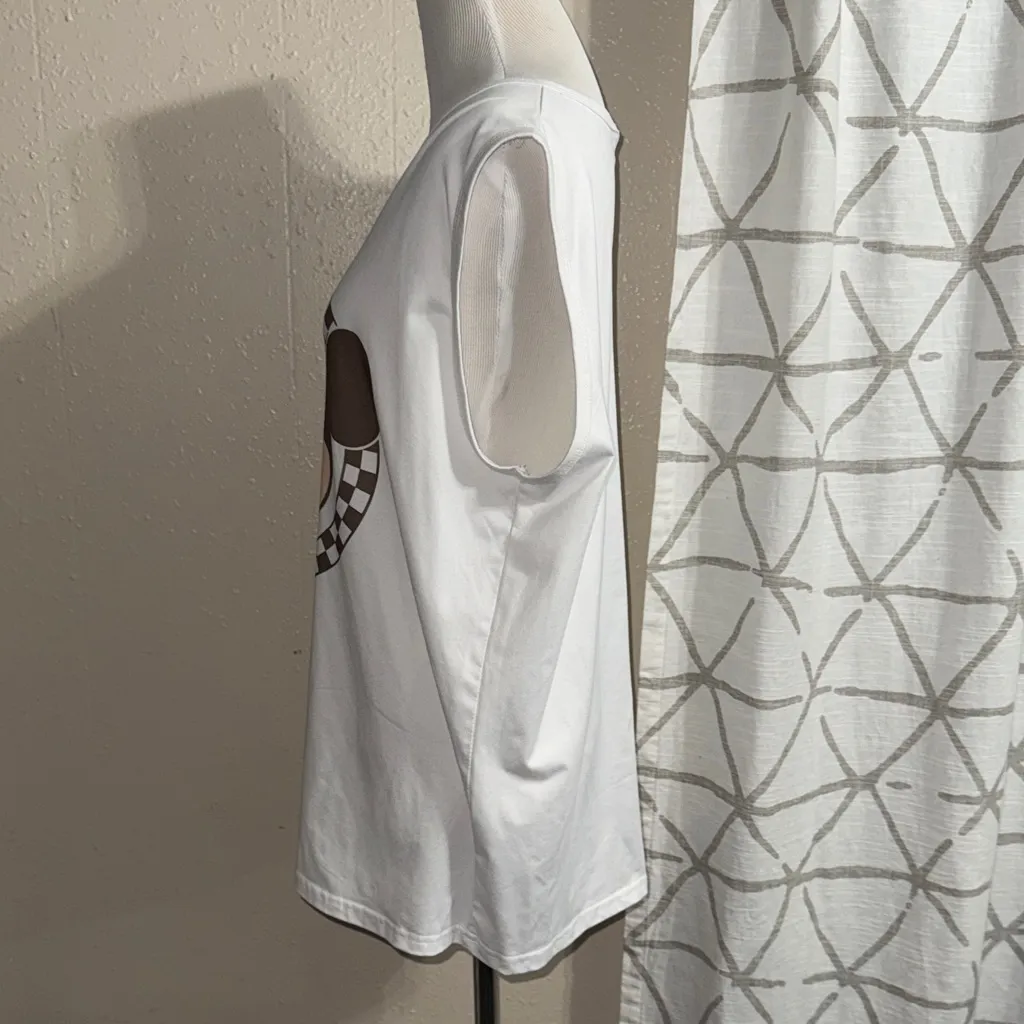 White Sleeveless Top with Minnie Mouse Print Size 2X - Image 5