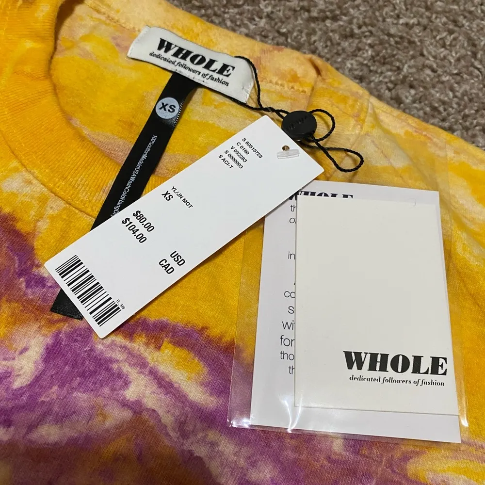 WHOLE Acid Wash Tie Dye Tee NWT Size XS - Image 9