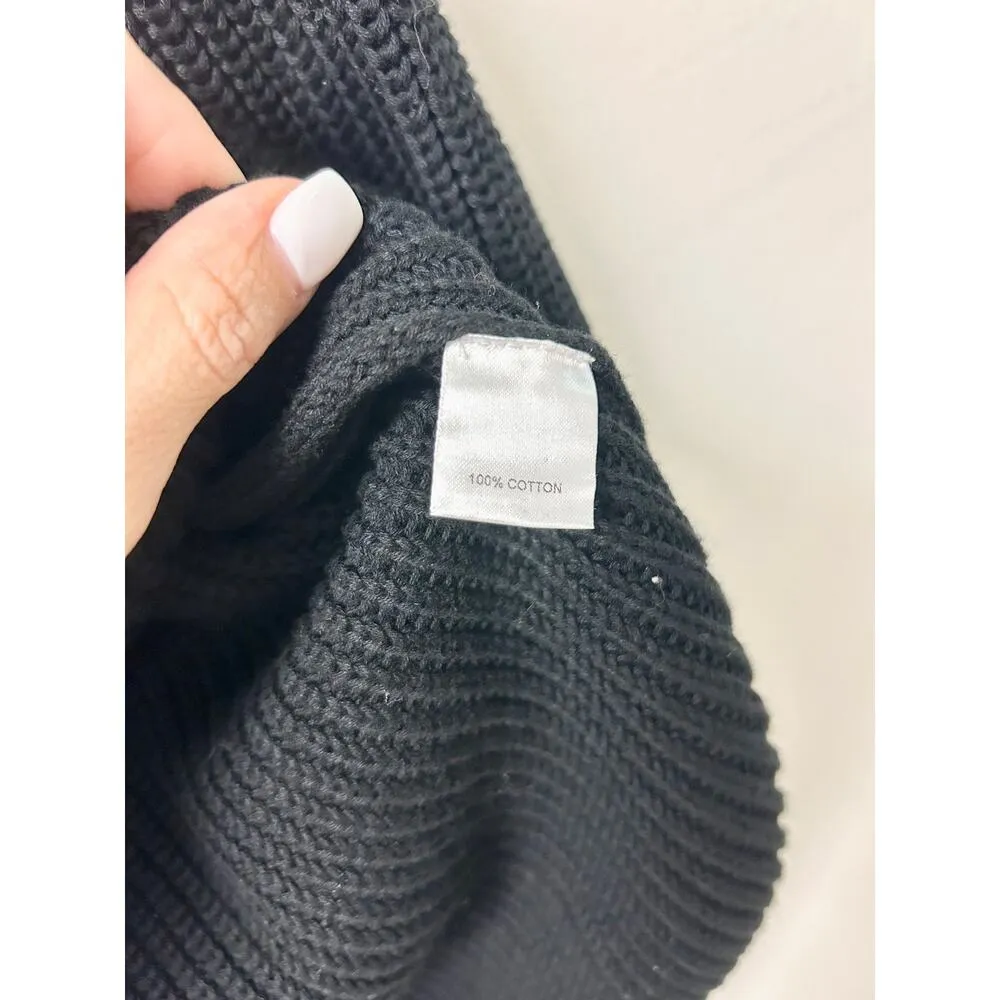 NWOT Michelle Mason Faux Pearl-embellished Cotton Sweater Dress Black Women's P - Image 5