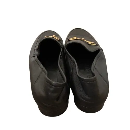 Gucci Brixton Black Leather Foldable Horsebit Loafers Classic Women's Size 38 - Image 4