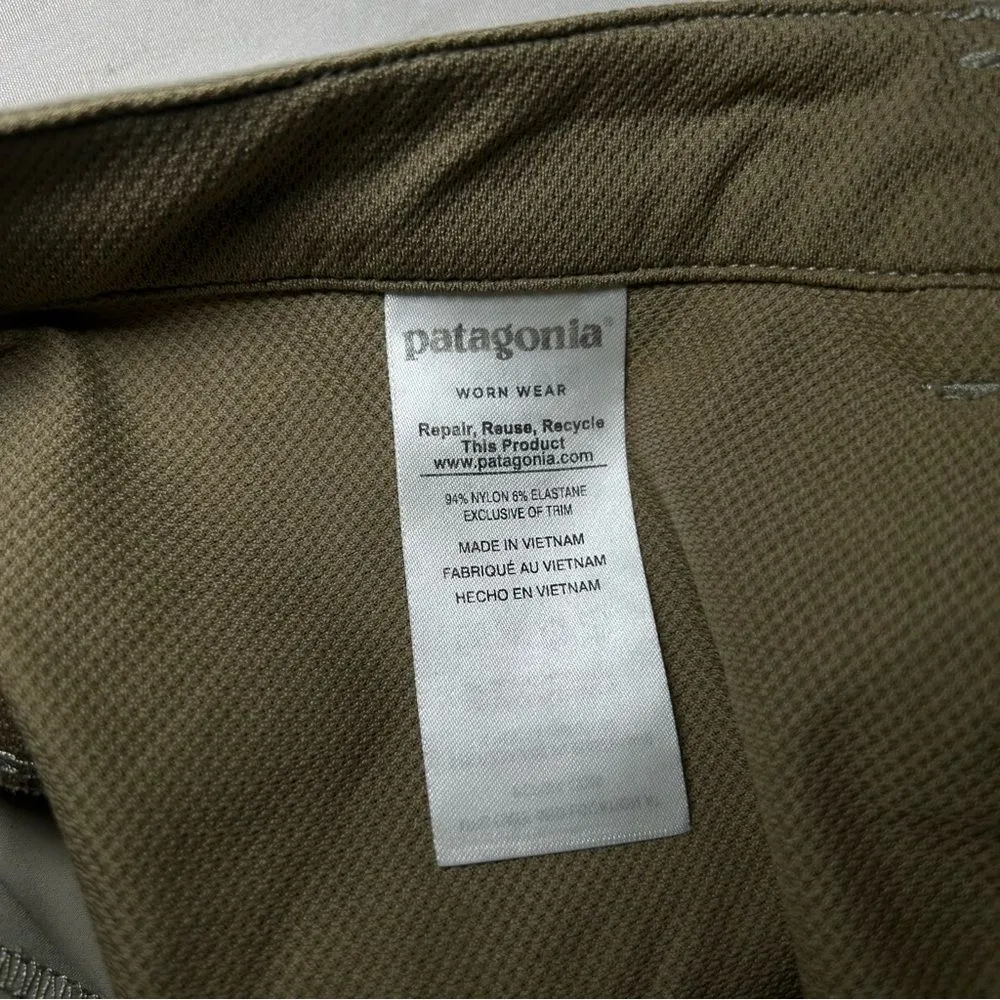 Patagonia Quandary outdoor hiking khaki 5” inseam shorts women’s size large 14 - Image 7