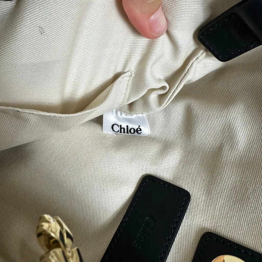 Chloe Woody Faux‎ Shearling Fur Tote Bag 2-Way Small Size - Image 6