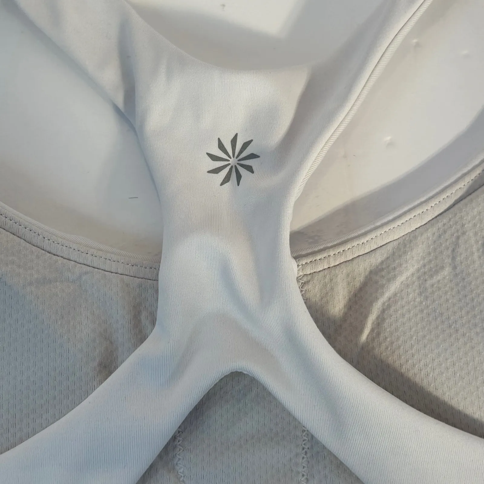 Athletic Works Sports Bra Racerback White Athletic Support Medium - Image 4