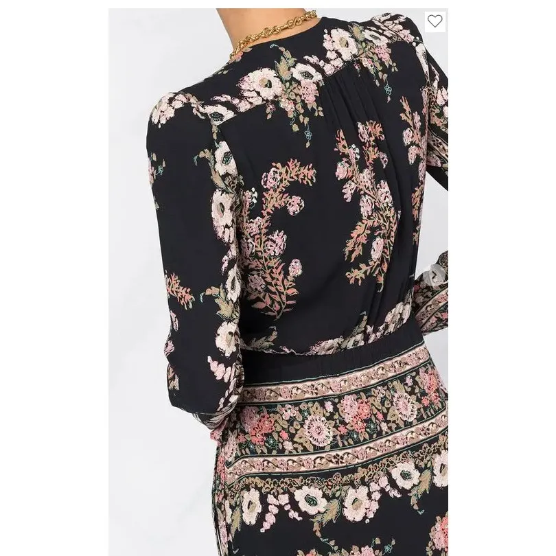 Etro Floral Paisley Print Wraparound Midi Dress Size 6‎ - Image 9