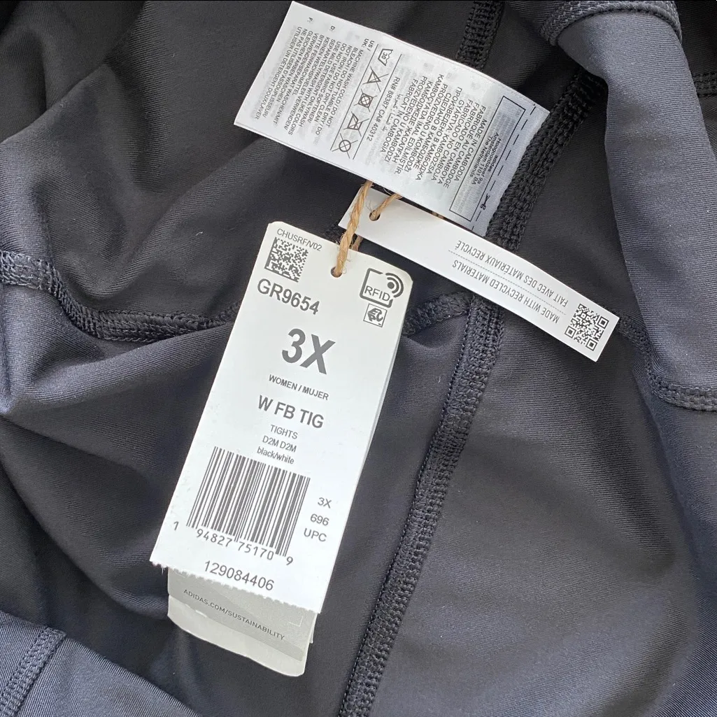 Adidas NWT  FeelBrilliant Designed 2 Move High Rise Leggings Plus Size 3X - Image 3