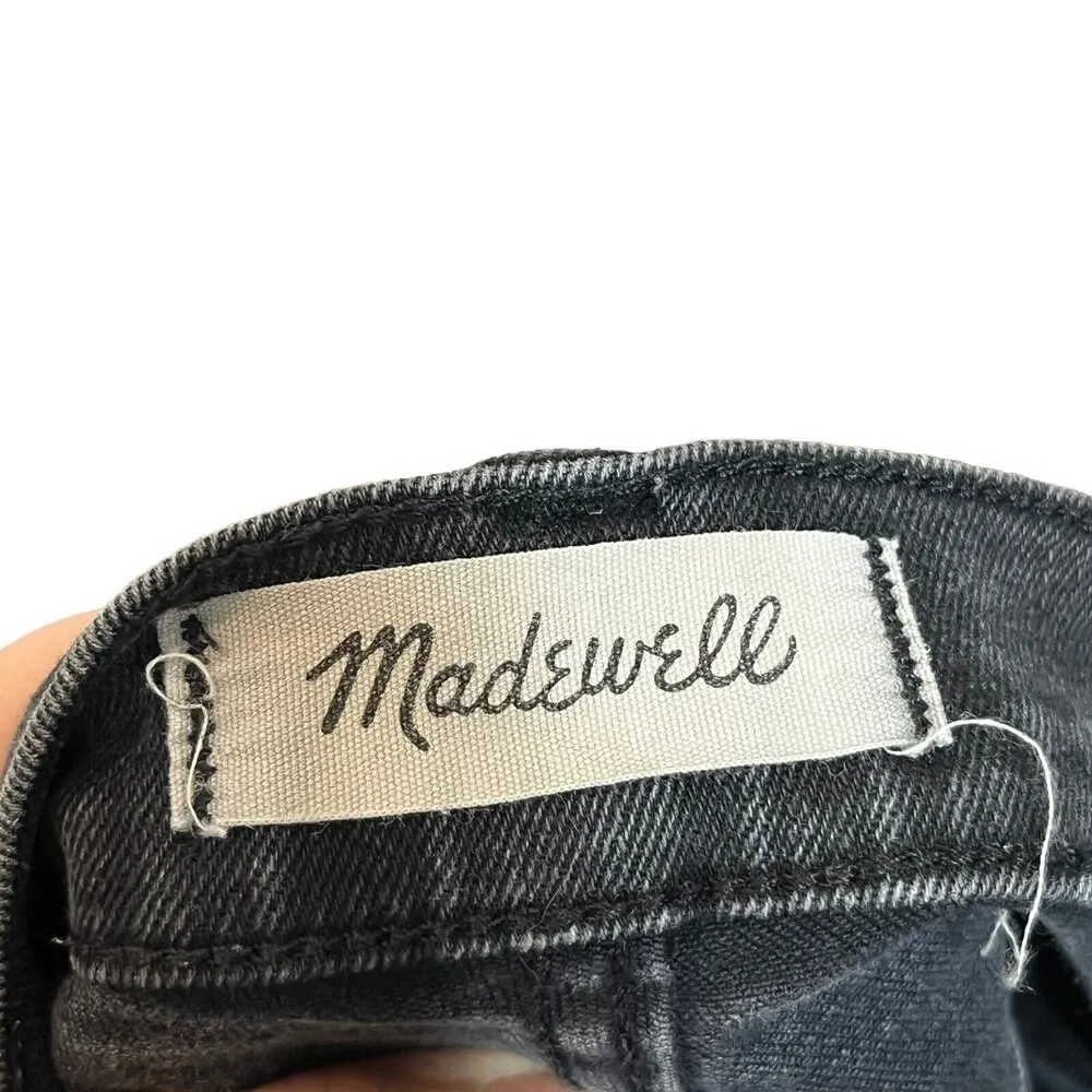 Madewell Shorts Womens High Rise Denim Faded Black Wash Boyshorts Jean 27 FLAWED - Image 8