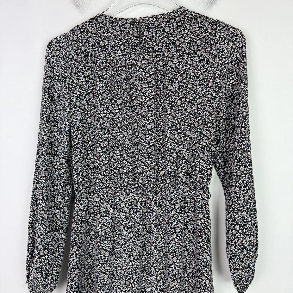 NWT  Floral Long Sleeve Ruffle Dress Black Size 2P 2 Petite NEW - Image 10