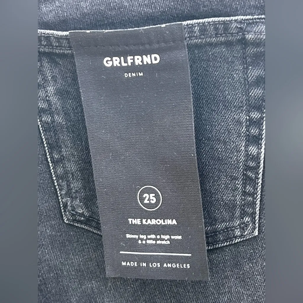 GRLFRND  The Karolina Frayed High-rise Skinny Jeans - Black - Image 10