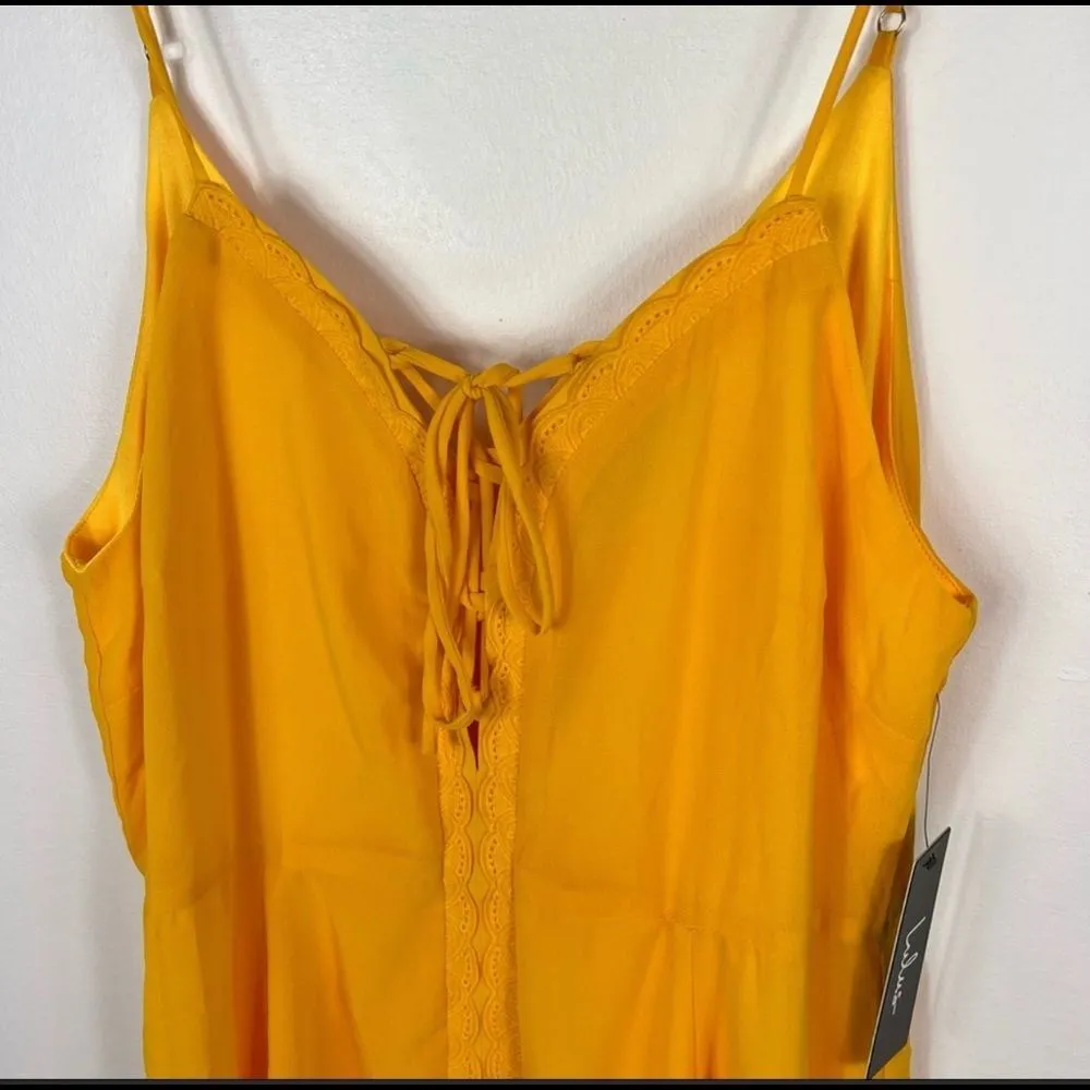 Lulus NEW Golden Lace Up Dress - Image 8